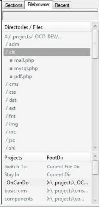 Filebrowser in SciTE